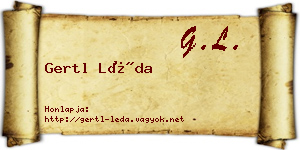 Gertl Léda névjegykártya